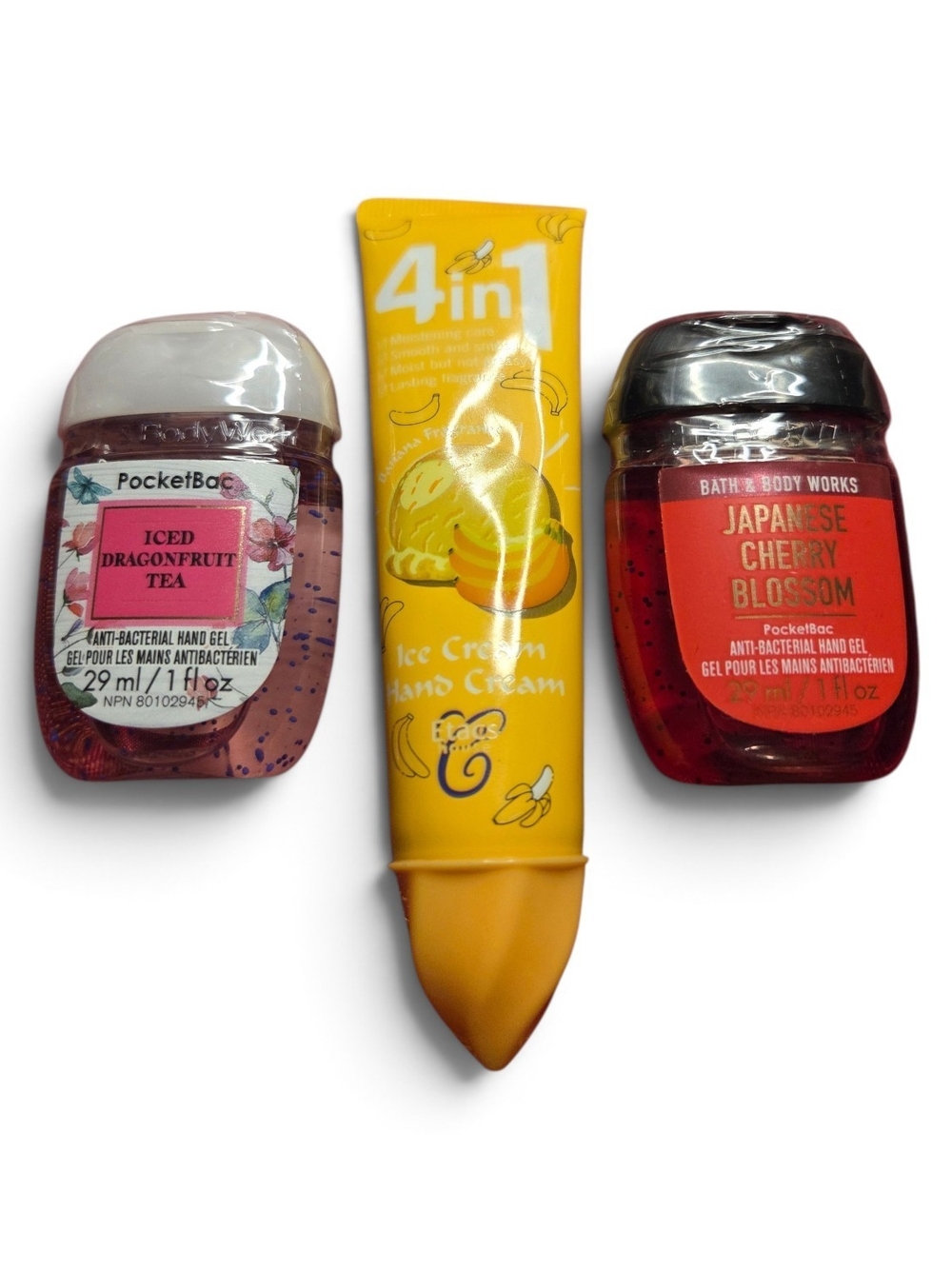 2x Antibacterial Hand Gel & 1x Banana Ice Cream 4-in-1 Hand Cream